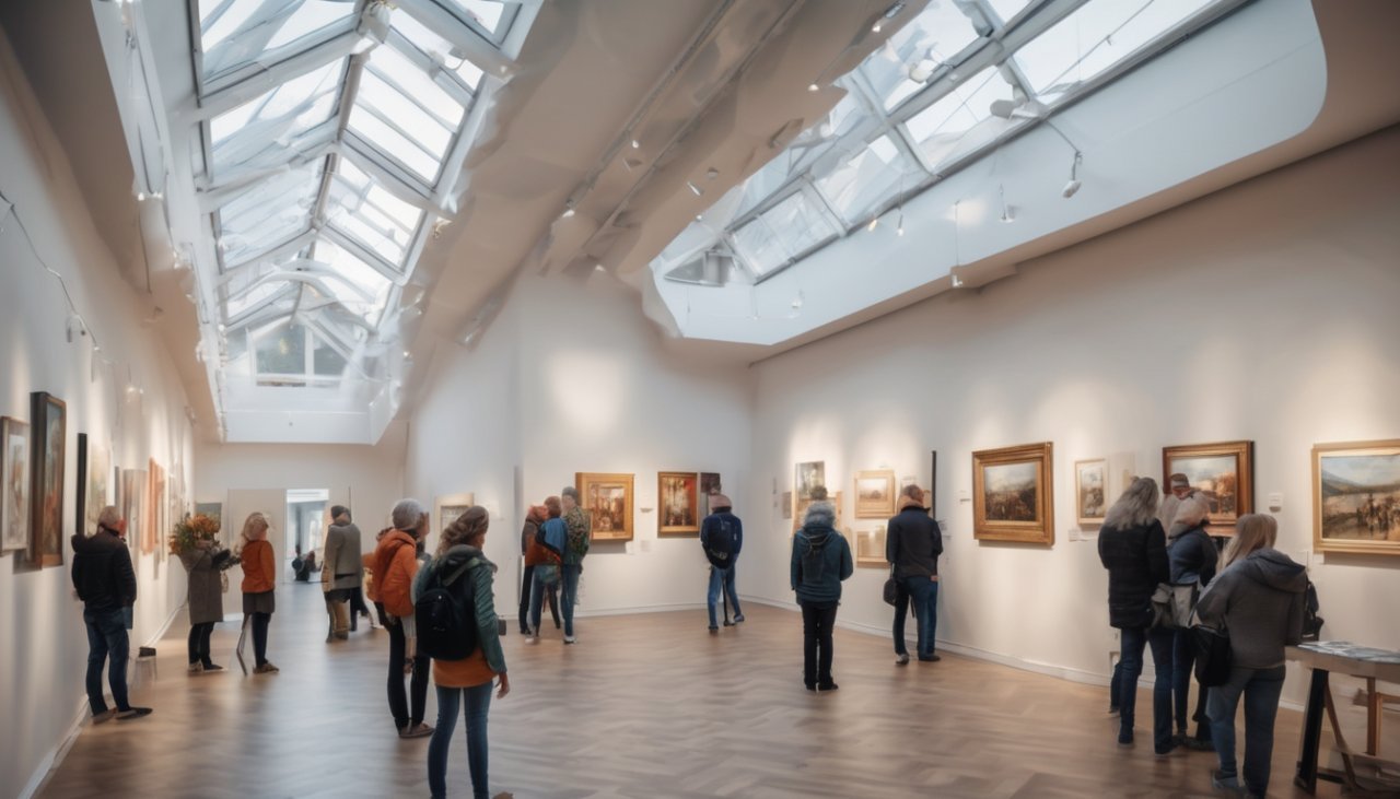 Hvor lang tid varer en vanlig kunstutstilling i norske byer i 2026?